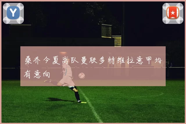 桑乔今夏离队曼联多特维拉意甲均有意向