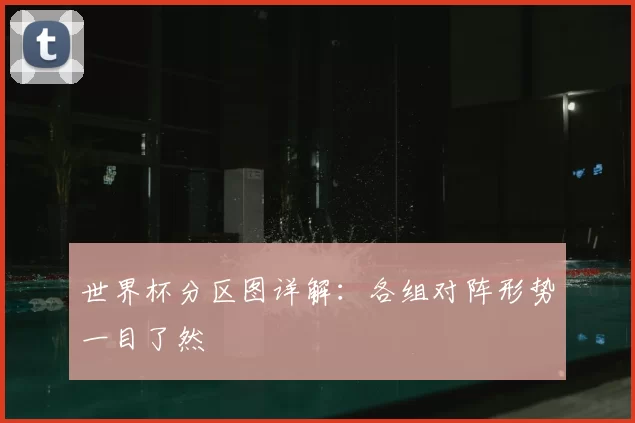 世界杯分区图详解:各组对阵形势一目了然